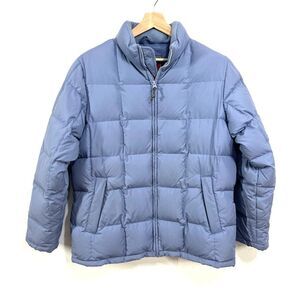 Eddie Bauer‎ Goose Down Weatheredge Puffer Jacket Womens Large Periwinkle Zip-Up